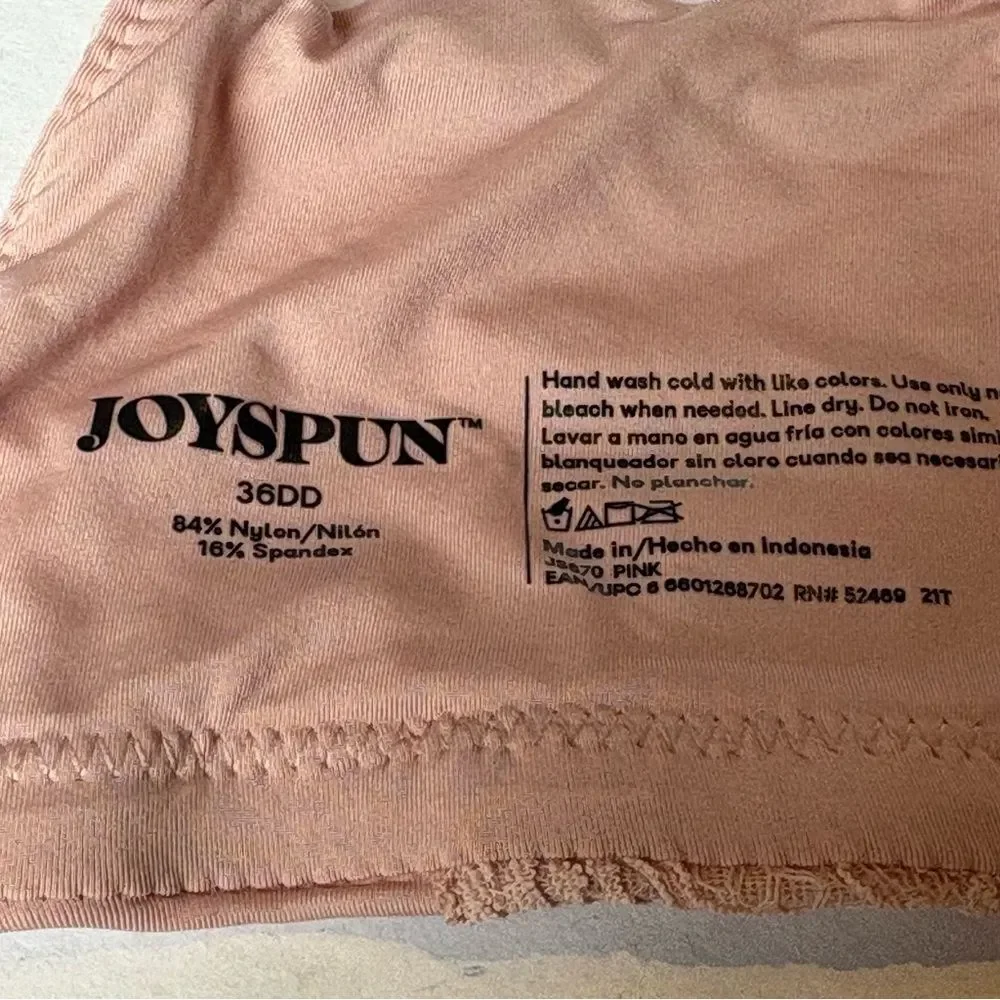 Joyspun Elegant Lace Bra  Underwire, Padded Pink Size 36DD
